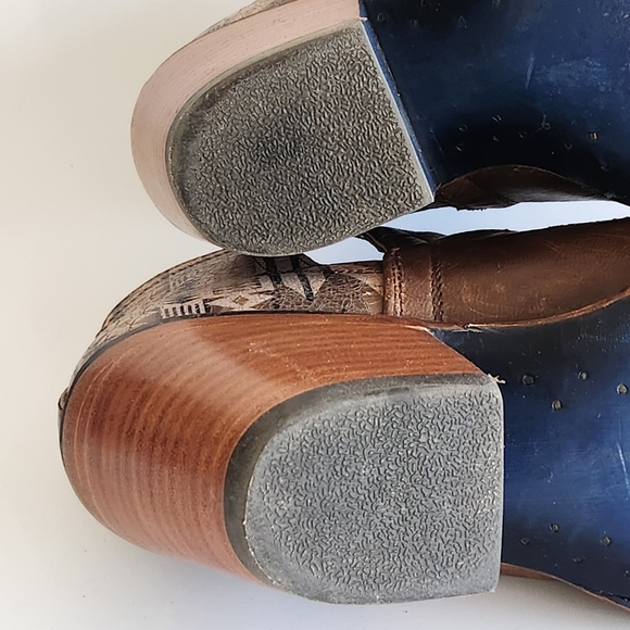 Ariat Pendelton Dixon Ankle Boot Weathered Brown Snip Toe Western Aztec Print 9B - Picture 14 of 16